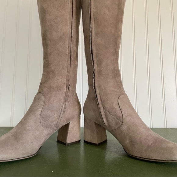 L’Autre Chose Over the Knee Boots in Light Taupe Suede *Italy* - Picture 2 of 13